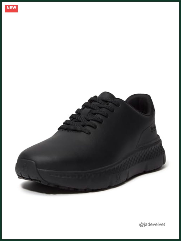 Slip Resistant Leather Soft Toe Work Shoe Lace Up Slip Resistant